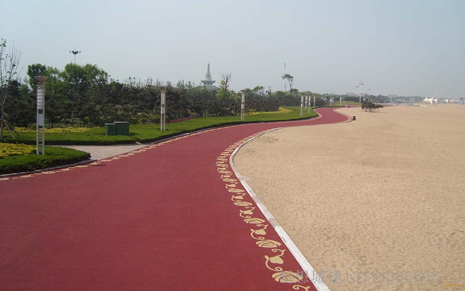 彩色透水混凝土地坪 彩色透水混凝土地坪