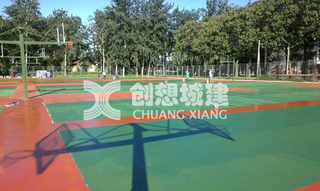 弹性丙烯酸篮球场施工介绍 弹性丙烯酸篮球场施工介绍