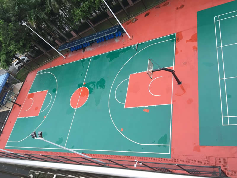 龙华生化部队篮球场,篮球场施工
